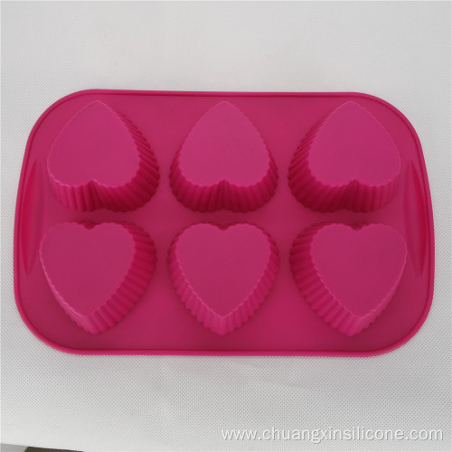 Silicone Bakeware -6 cavity heart